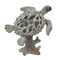 Sea Turtle Statue Whitewash Coral Look Polyresin Coastal Decor 7 in Tall